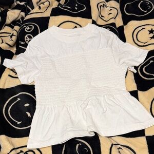 White Kids Ruffled Top